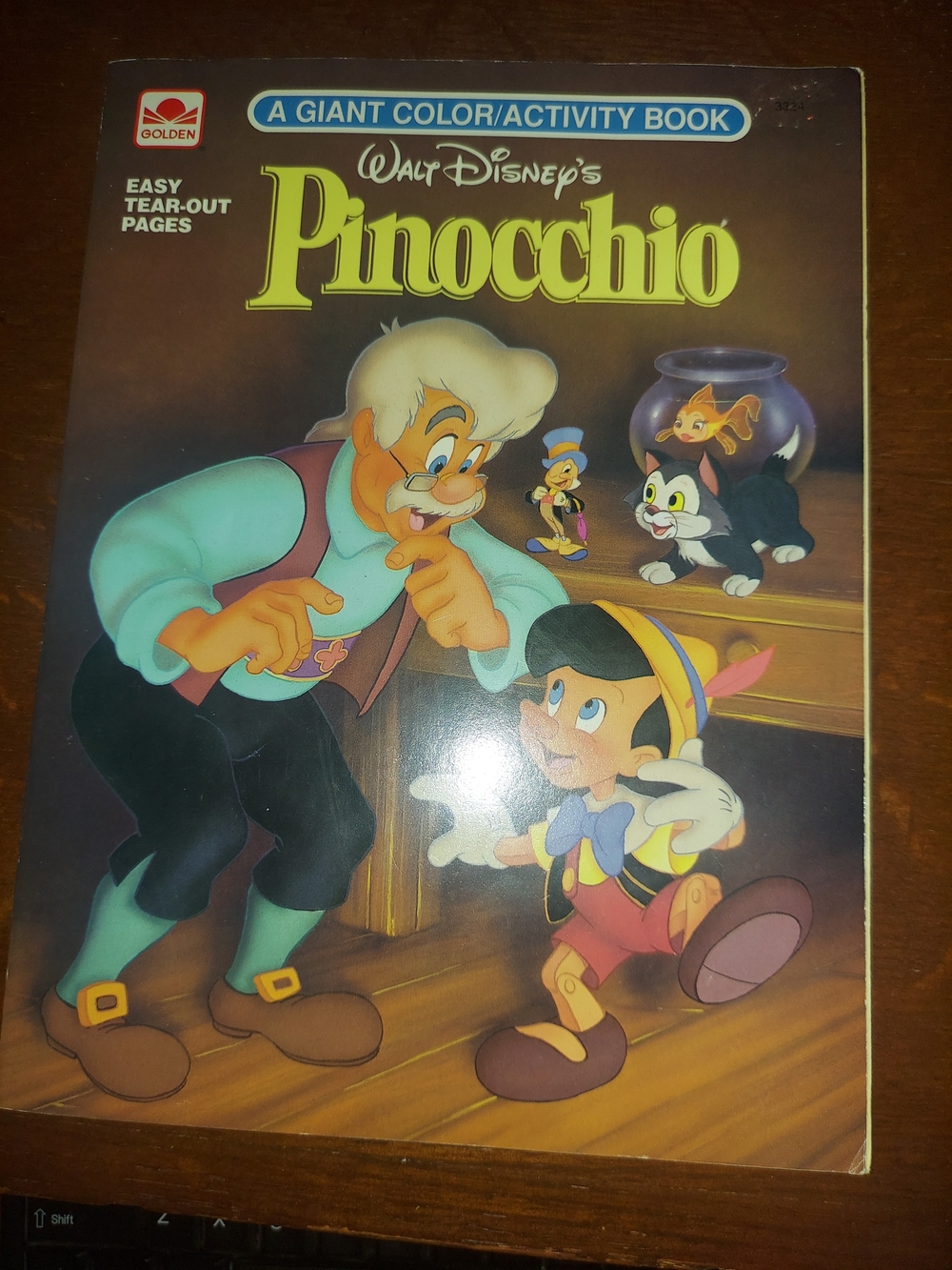 Disney 1991 Pinocchio Giant Color/Activity Book Brown/Multicolor NEW Never Used